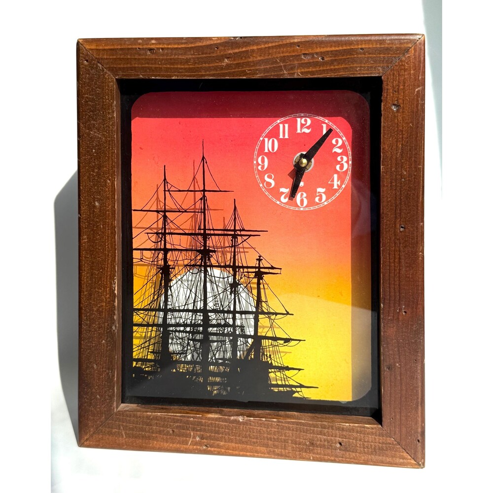 Mod Nautical Sunset Clock, Mod Wall Decor - Picture 12 of 16